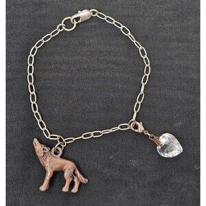 Twilight Breaking Dawn Part 2 Bellas Wolf and Heart 8" Bracelet